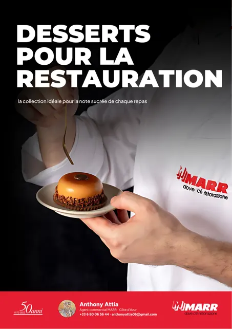 Couverture du catalogue MARR Desserts pour la restauration