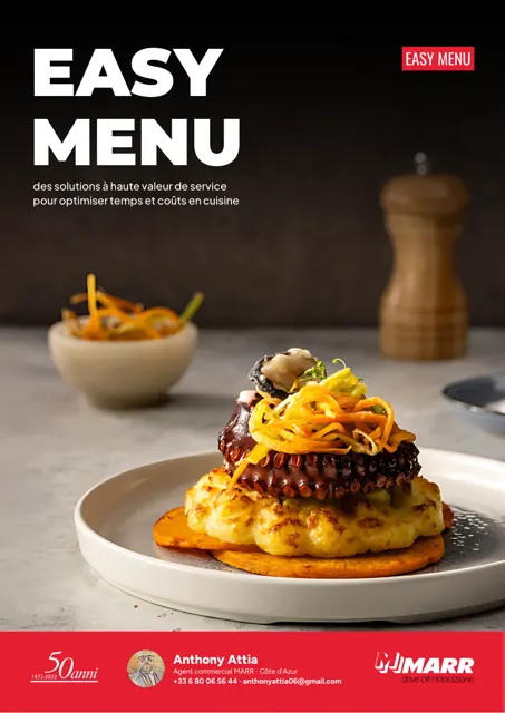 Couverture du catalogue MARR Easy Menu