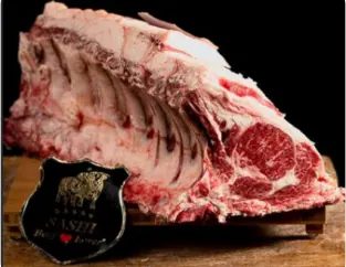 Train de côtes de bœuf Sashi, avec os, 25 kg +, frais