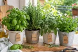 Herbes fraîches : menthe, romarin, sauge, persil plat